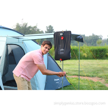 portable camping shower bag outdoor necessity with insulated pipe